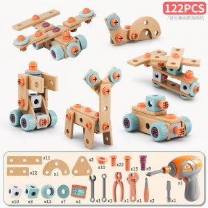 Children’s toy box set, boy simulation baby, screwdriver, electric drill, repair and maintenance tools