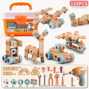 Children’s toy box set, boy simulation baby, screwdriver, electric drill, repair and maintenance tools